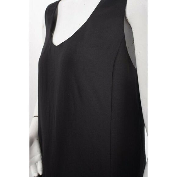 Massimo Dutti Womens Flowing Dress US 6 EU 38 Black Midi Sleeveless 6632/515 NWT - Picture 3 of 6